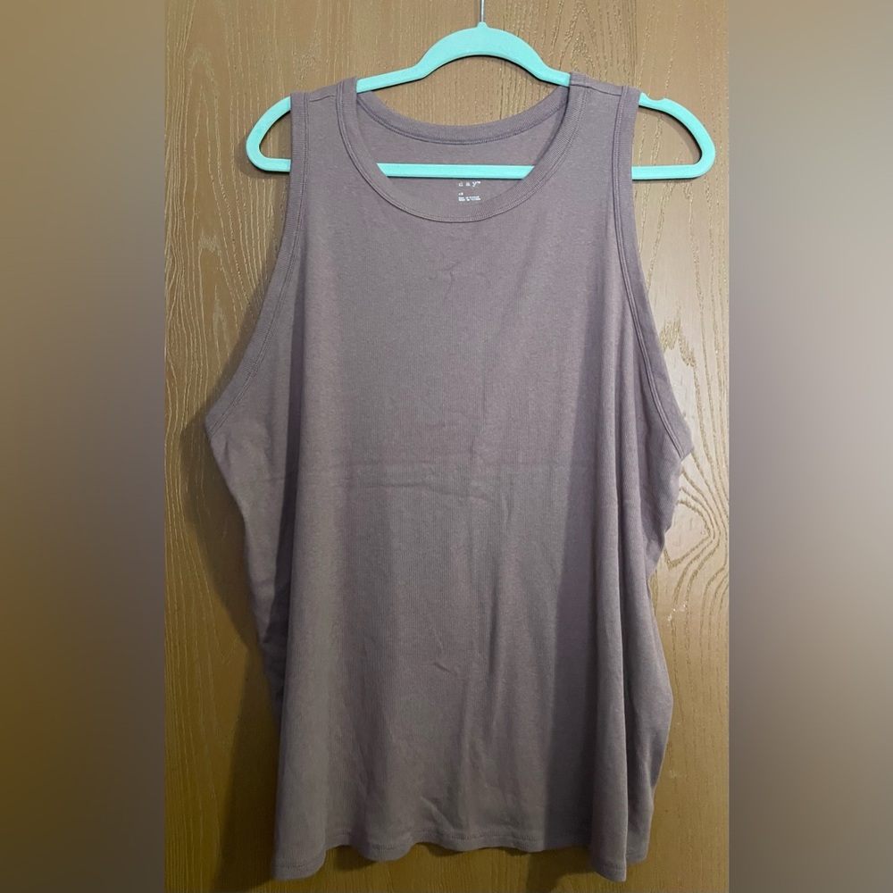 2 plus size tanks tops A New Day white and creamy tan 4X